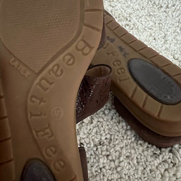 Beautifeel Brown Two Strap Sandals Size 40 - Picture 5 of 11